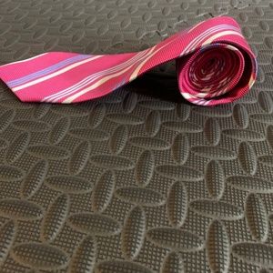 EUC  Brooks Brothers - Tie - Pink w/ purple & white Stripe Made in the U…
